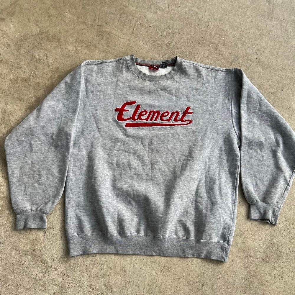Vintage 1990s Element Skateboards graphic pullover crewneck sweatshirt Size L